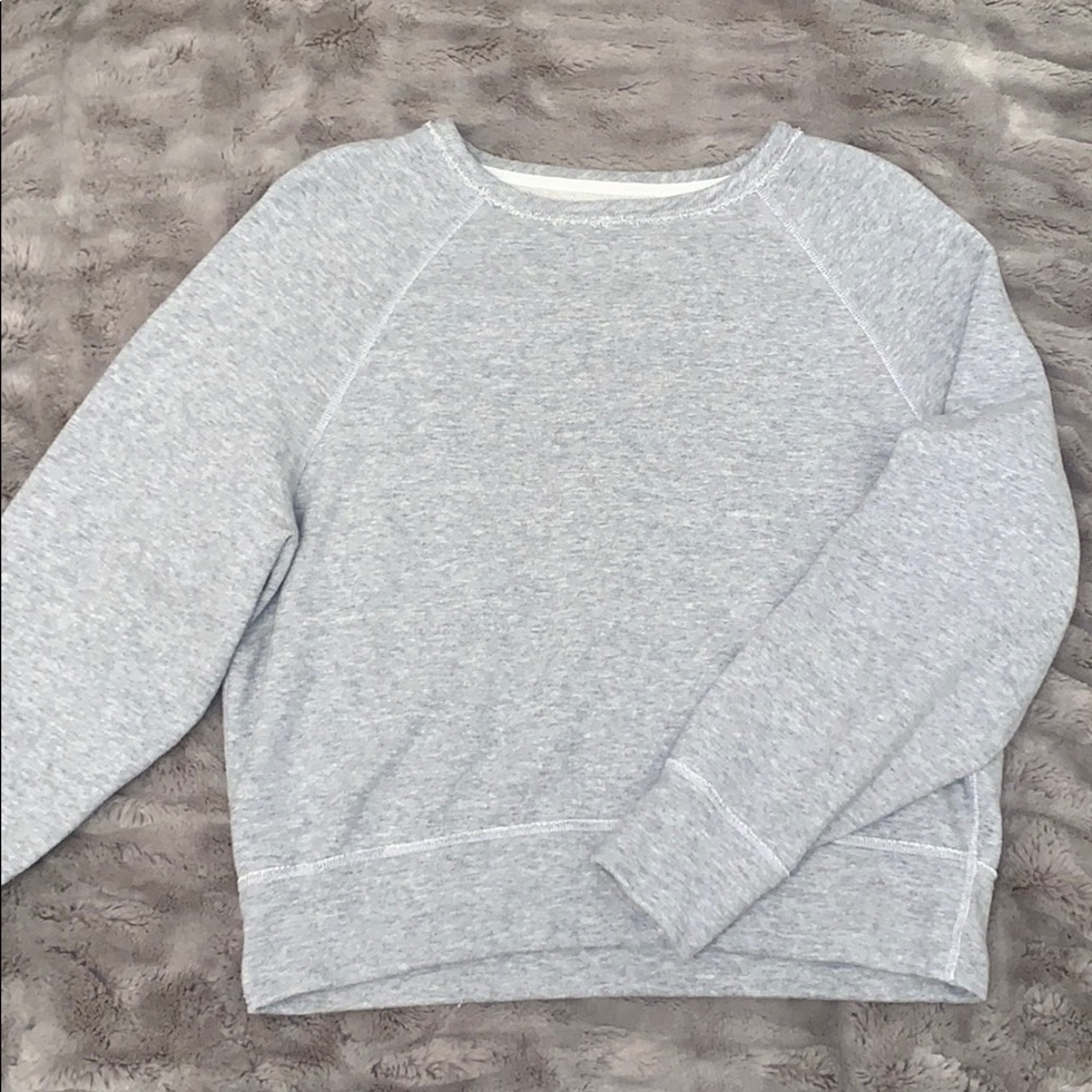 Rag & Bone distressed grey crew neck